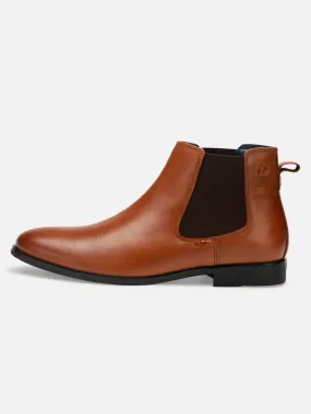 Men's Tan Chelsea  Formal Boot (ID2129)