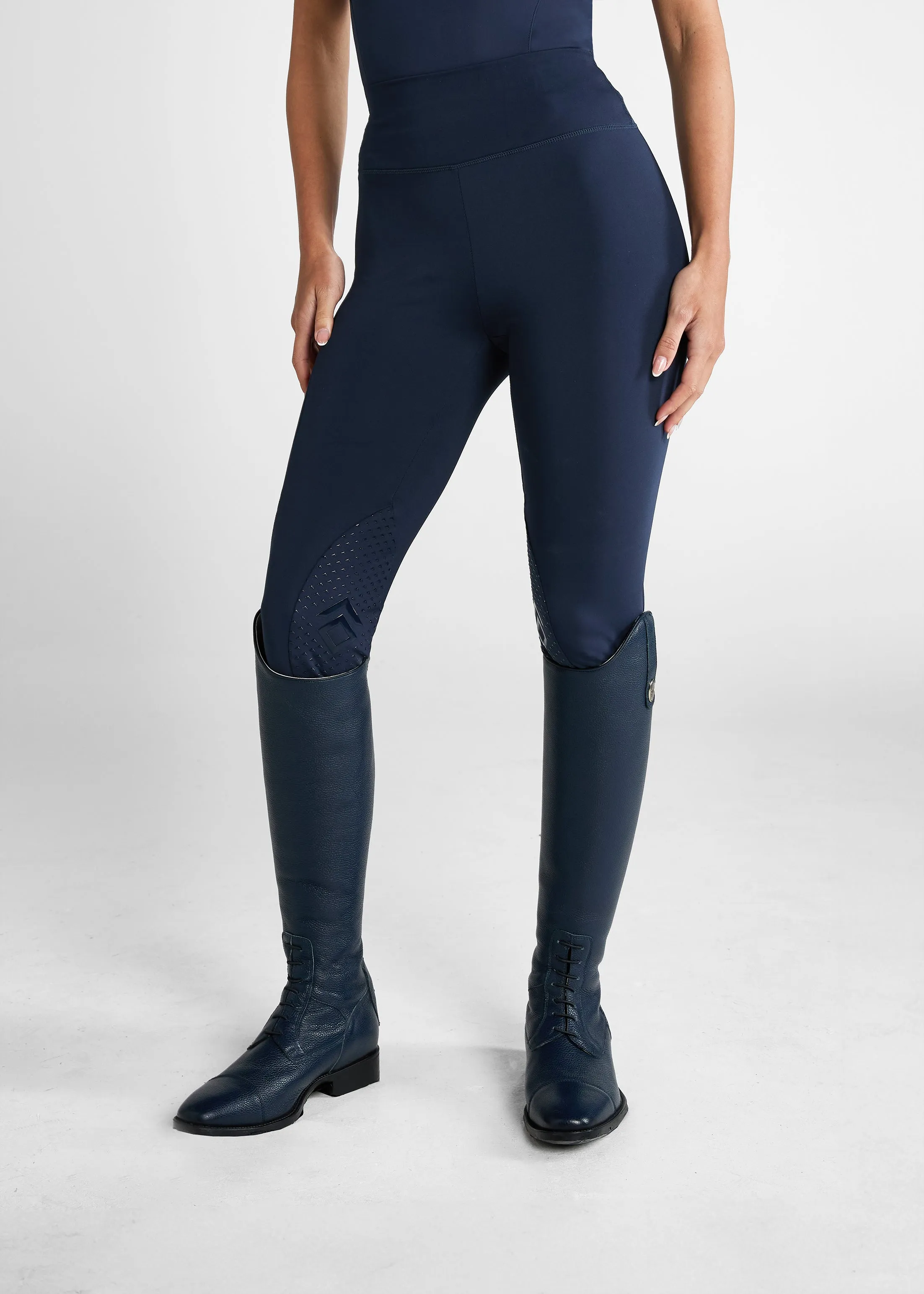 Navy Essential Leggings Knee Grip