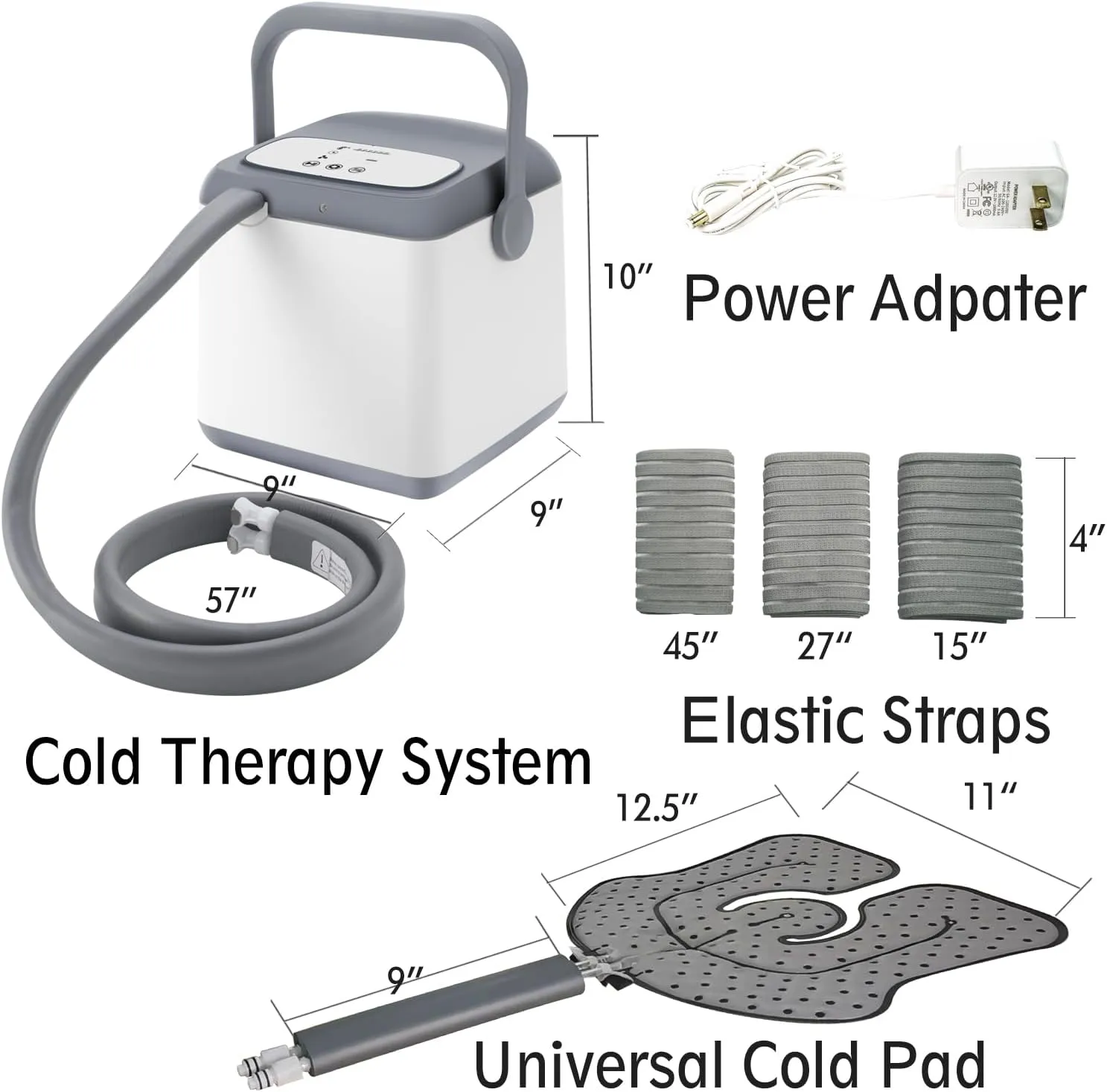 NEHOO Continuous Cold Cryotherapy Ice Therapy Machine with Universal Pad for Knee, Ankle, Cervical, Back, Leg and Hip