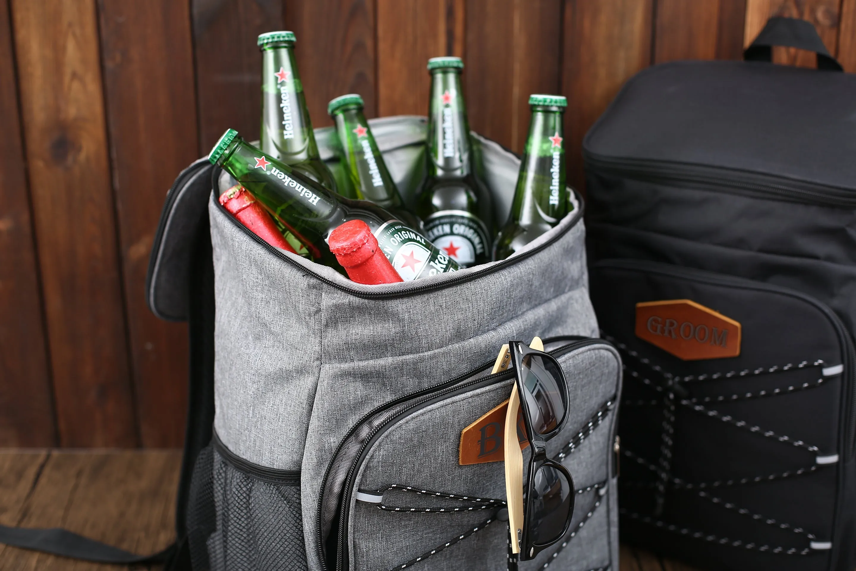 Personalized Best Man Gift, Groomsmen Insulated Hiking Beach Picnic Beer Cooler Backpack