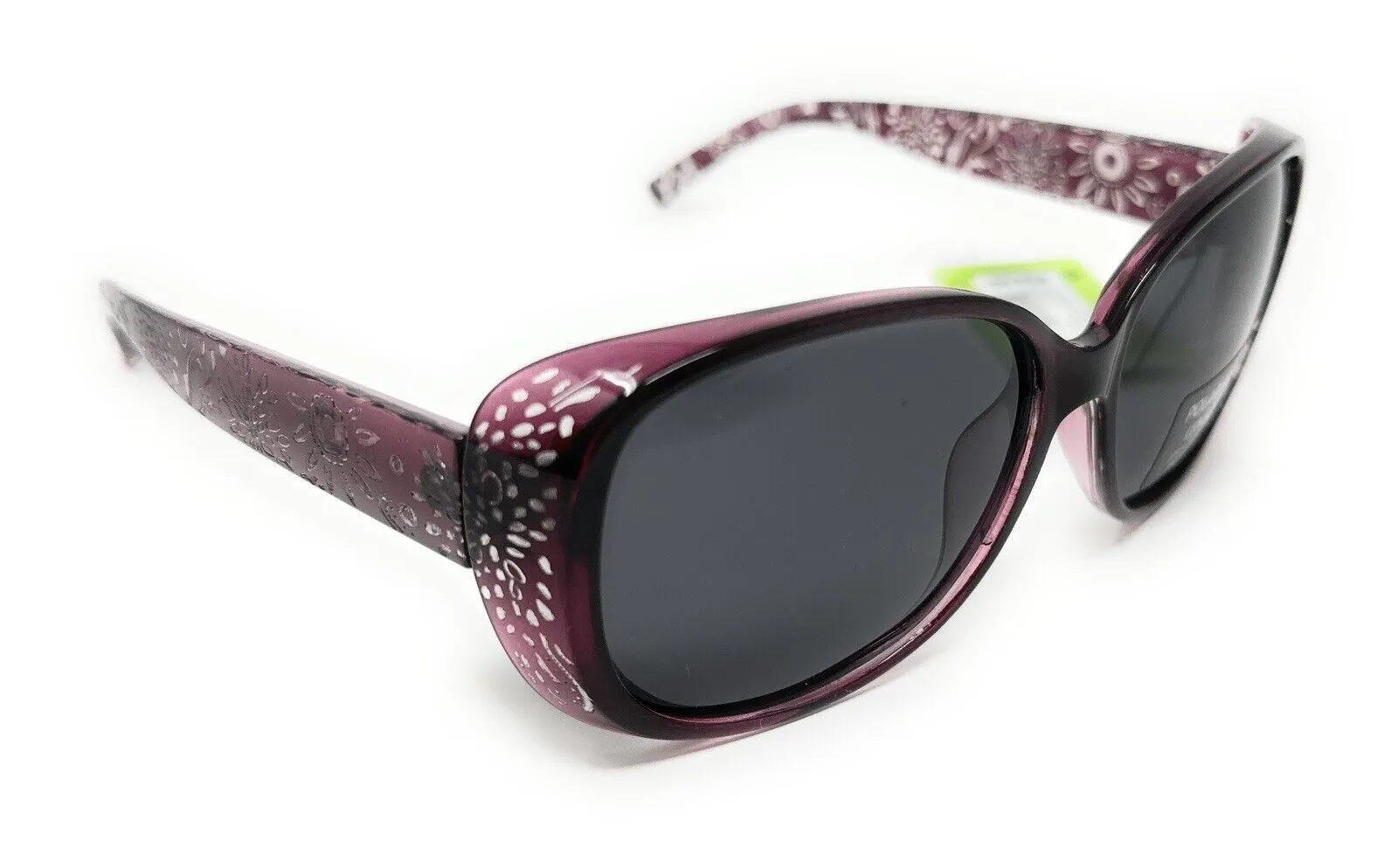 Polarised Sunglasses Ladies Floral Burgundy Frame by Boots 073J