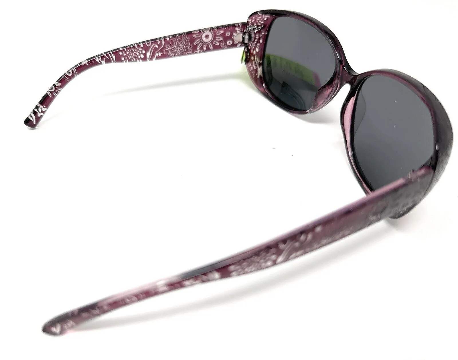 Polarised Sunglasses Ladies Floral Burgundy Frame by Boots 073J