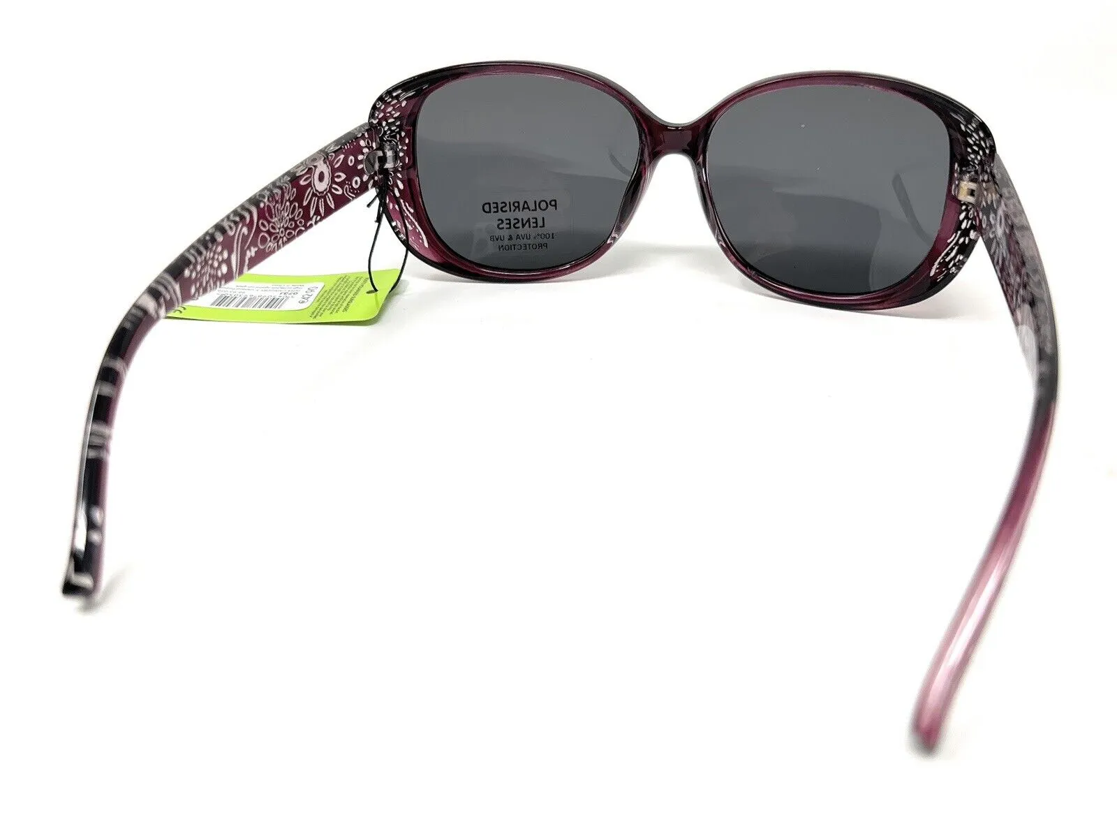 Polarised Sunglasses Ladies Floral Burgundy Frame by Boots 073J