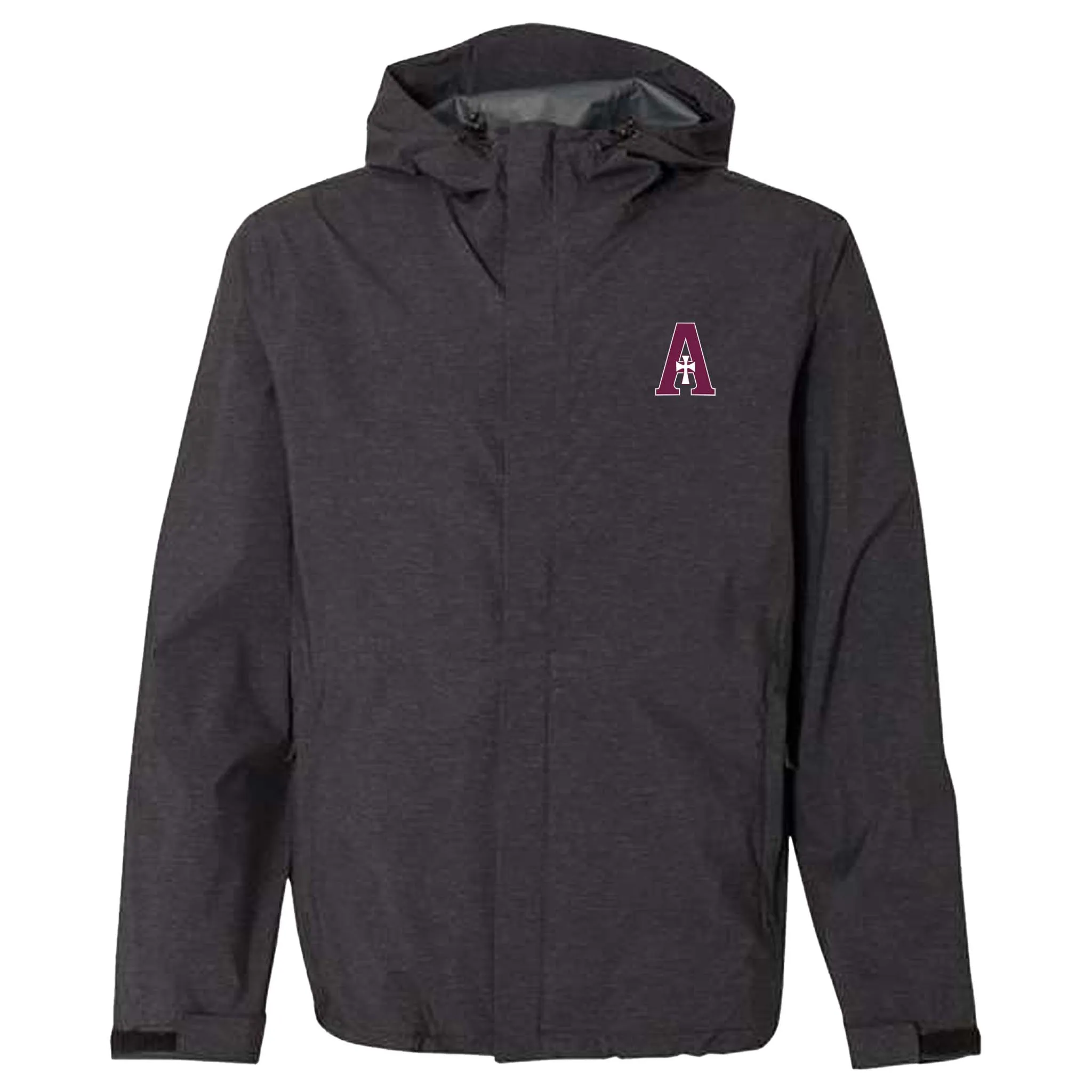 Rain Jacket - Heather Black - Men's - A Logo