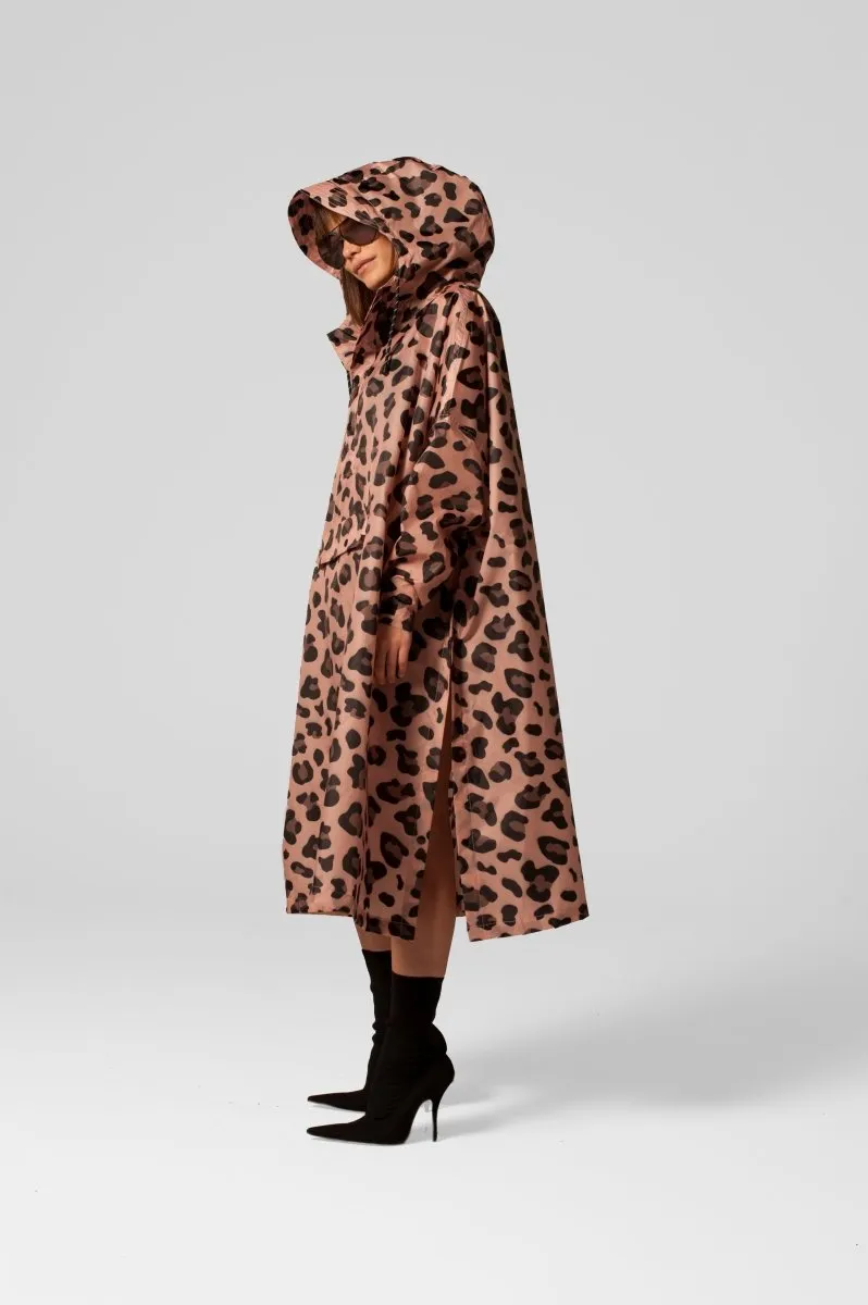 Rain Poncho - Pink Leopard