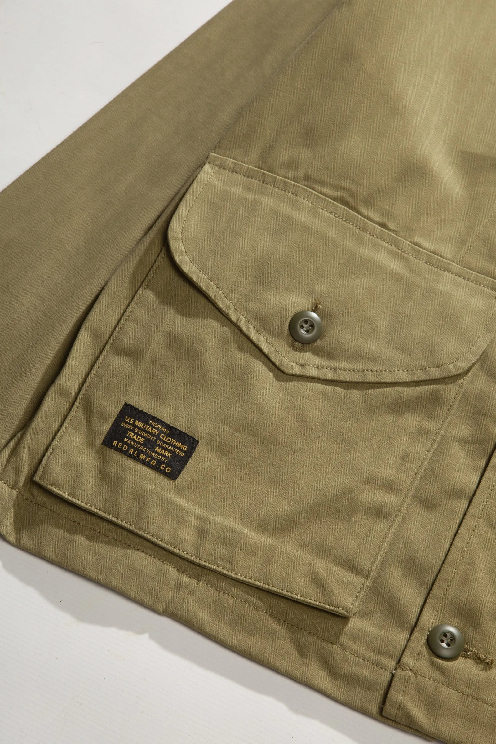 Red Ruggison - Twill Military Work Jacket - Olive