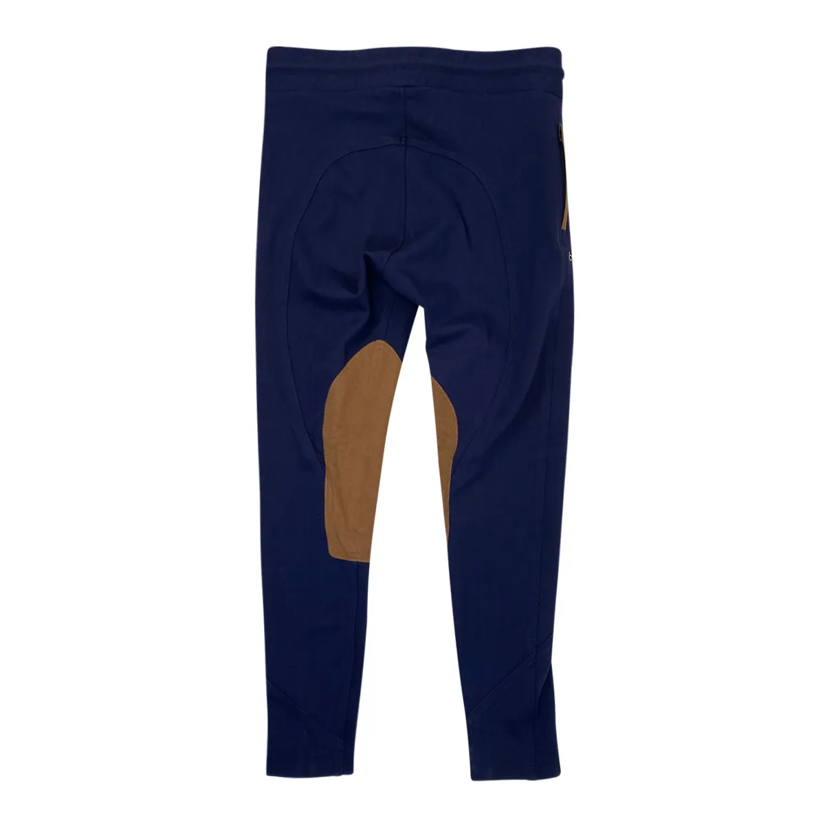 Redingote Jogger Knee Patch Breeches in Navy/Tan - Women's Large