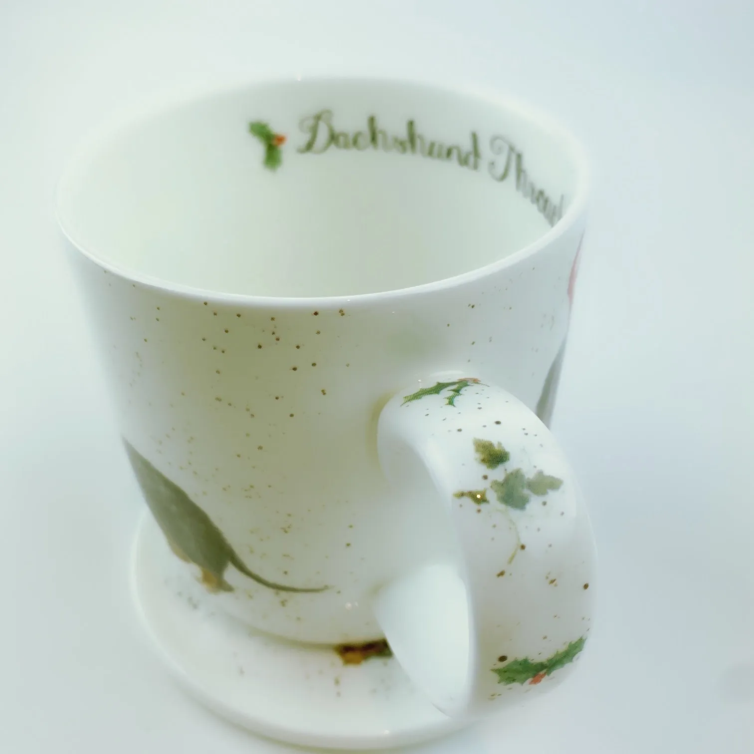 Royal Worcester Wrendale Designs Dachshund Through The Snow Mug & Coaster Set