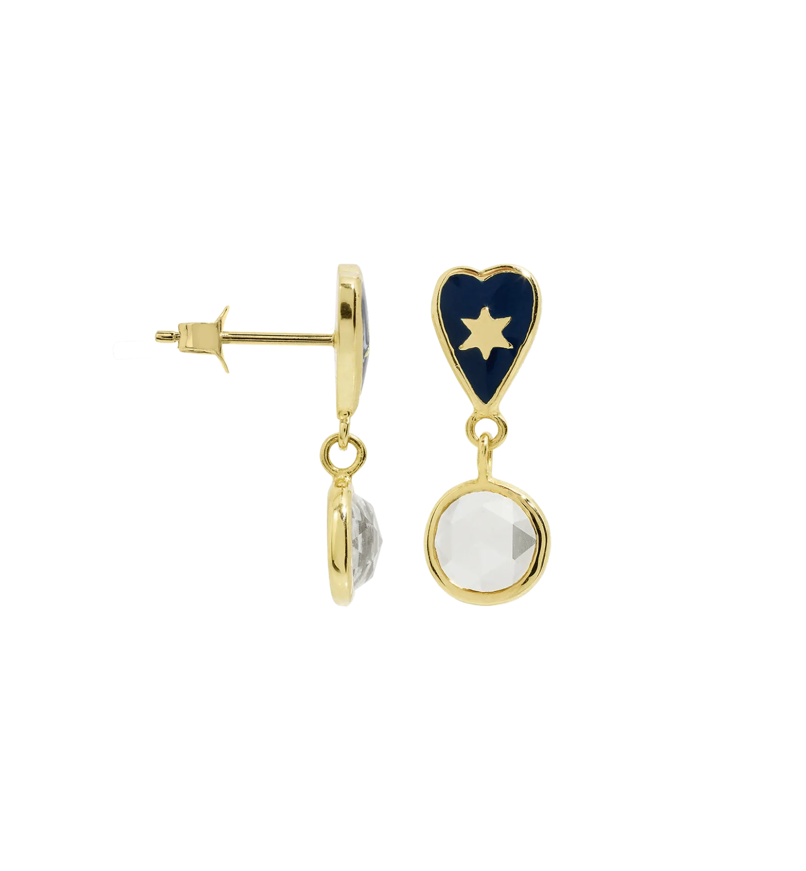 Single Sky Rain Stud Earring 14K