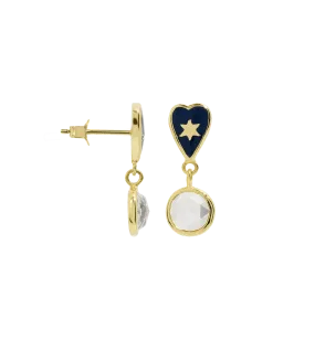 Single Sky Rain Stud Earring 14K