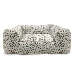 Sleep Zone Snow Leopard Step Dog Bed, 25 inch