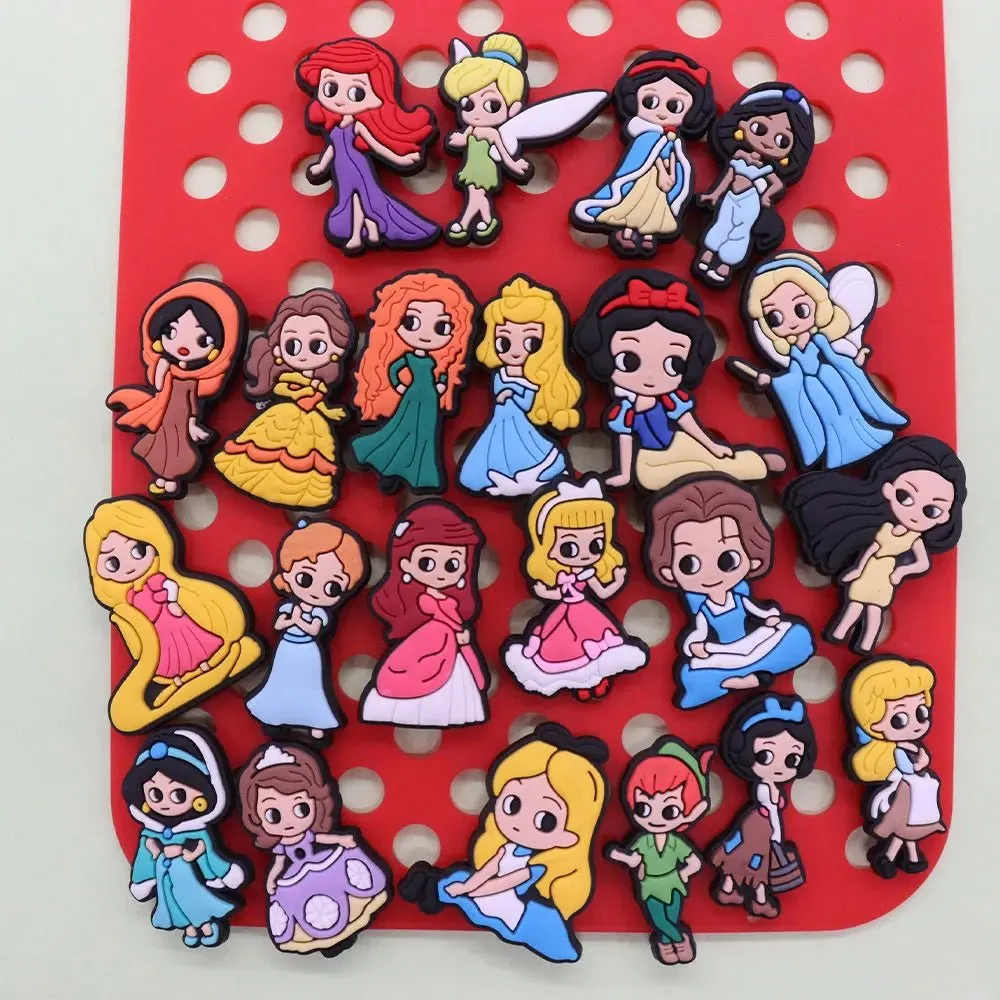 Snow White Tinker Bell Shoe Charms Princess Button Decorations Disney Girls Favorite Birthday Gift