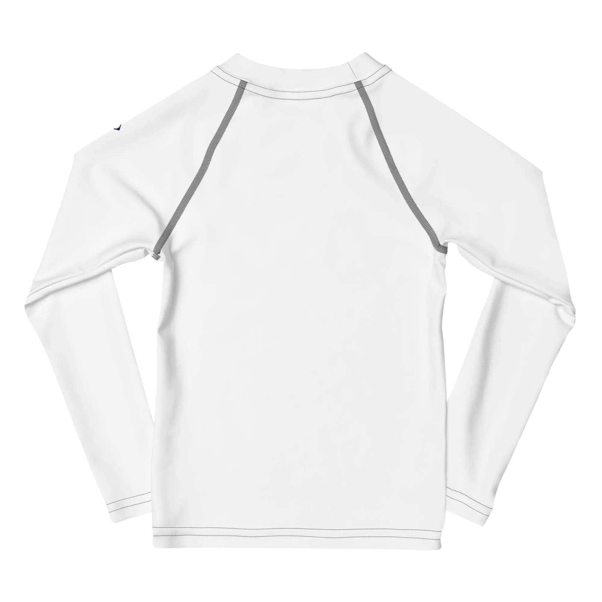 Sunrise Surfer: Solid Color Rash Guards for Little Boys - Snow