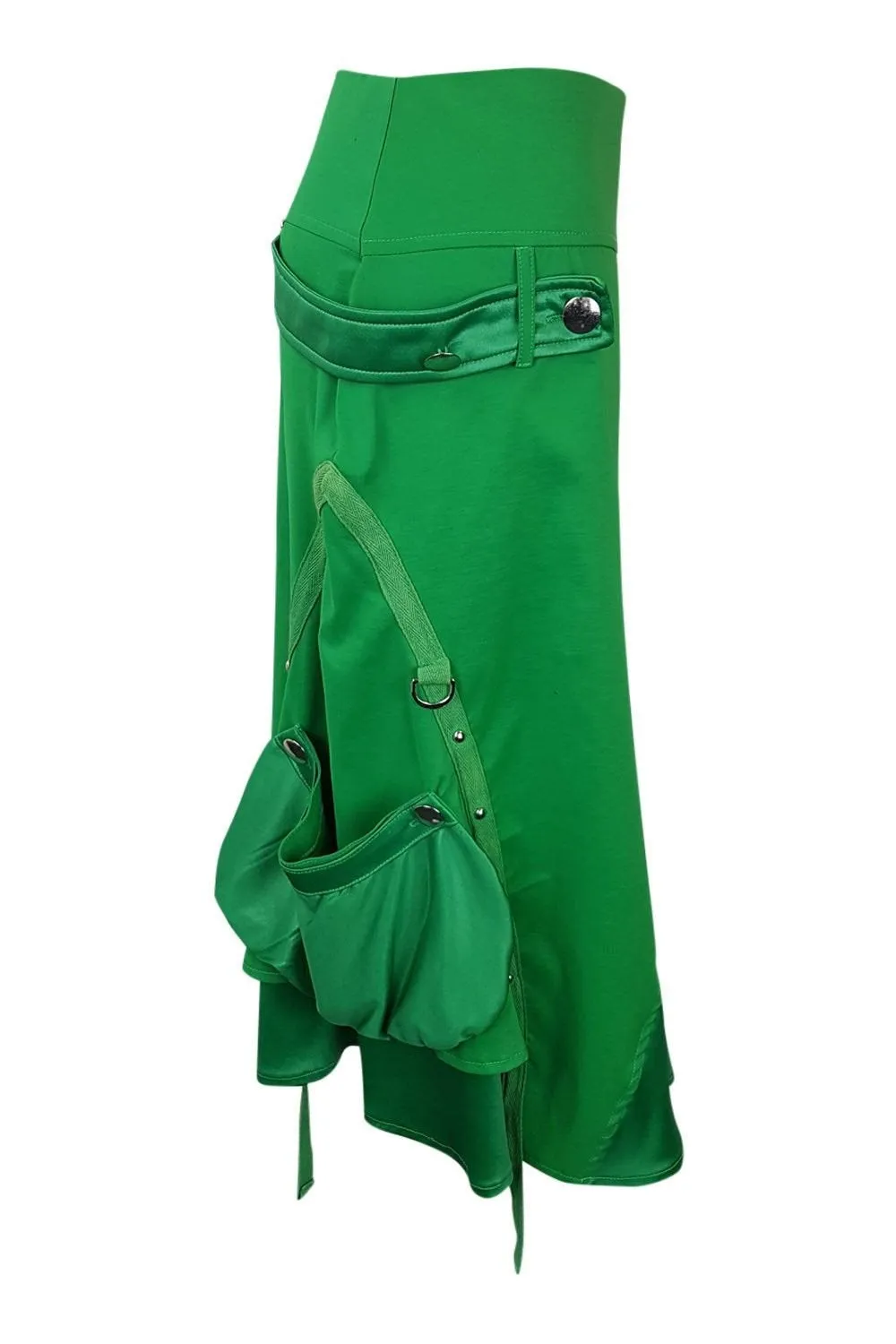 VOUS LES FEMME Green Knee Length Skirt (UK 6)